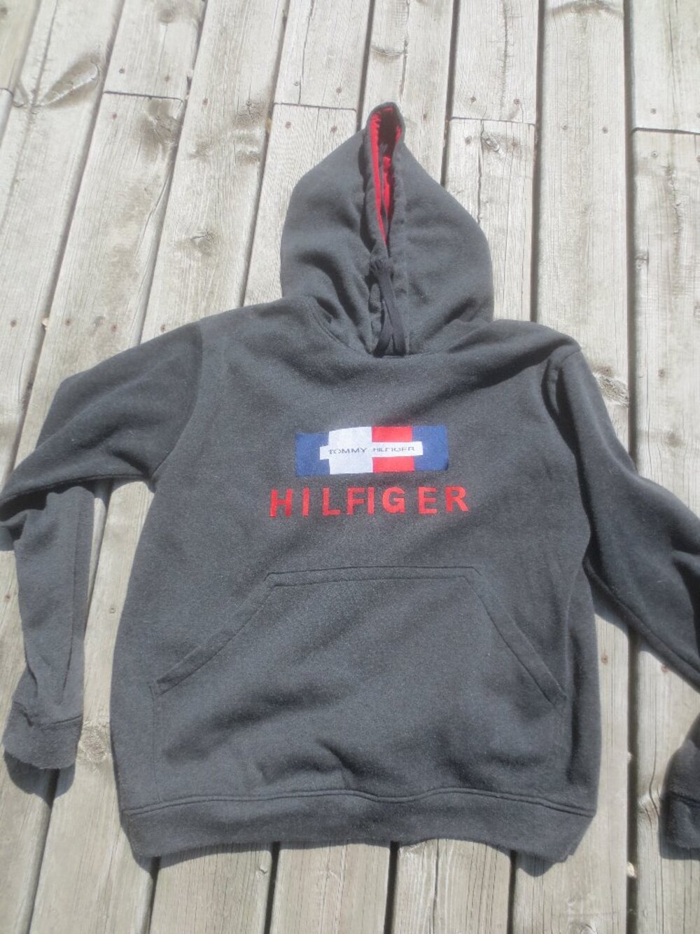 Vintage Retro Old School Tommy Hilfiger Pullover Hoodie - Size XXL Tall Men's.